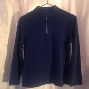 Festive Purple Sweater Dazzled w/Rhinestone Zipper